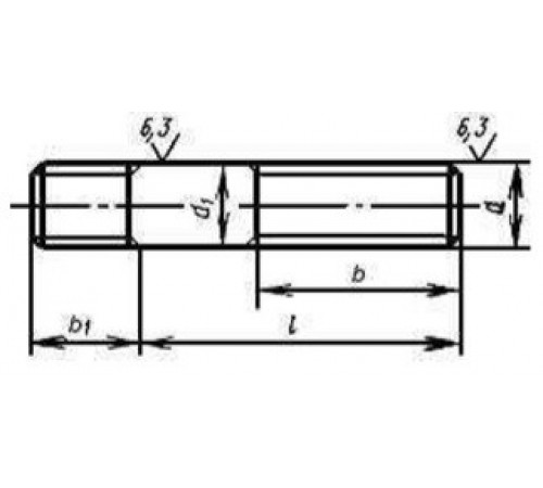 Шпилька М14 ГОСТ 22034-76 з загвинчуваним кінцем 1.25D клас міцності 8.8 Шпилька М14 ГОСТ 22034-76 з загвинчуваним кінцем 1.25D клас міцності 8.8