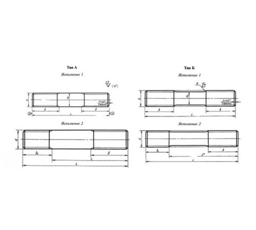 Шпилька М36 ГОСТ 9066-75 для фланця з нержавійки