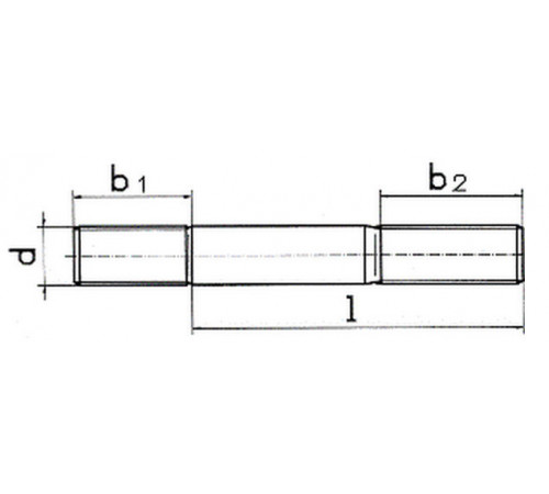 Шпилька М42 ГОСТ 22038-76, DIN 835 с ввинчиваемым концом длиной 2d
