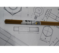 Шпилька М8 резьбовая латунная DIN 975