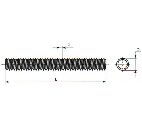 Шпильки метрові з лівим різьбленням M10×1000 DIN 975 клас міцності 8.8