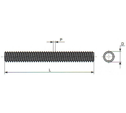 Шпильки метрові з лівим різьбленням M12×1000 DIN 975 клас міцності 8.8 Шпильки метрові з лівим різьбленням M12×1000 DIN 975 клас міцності 8.8