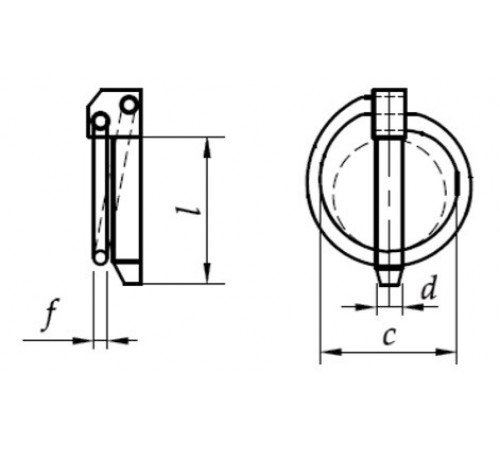 Шплинт Ф8 DIN 11023 с кольцом