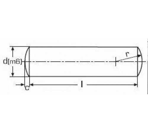 Штифт Ф3 цилиндрический направляющий DIN 7, ГОСТ 3128-70