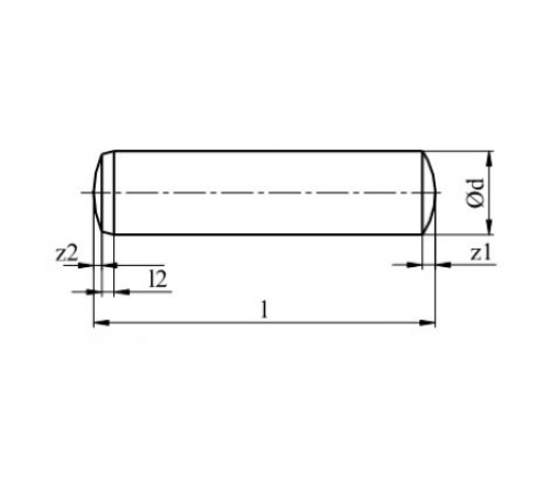 Штифт загартований Ф12 DIN 6325, ГОСТ 24296-93